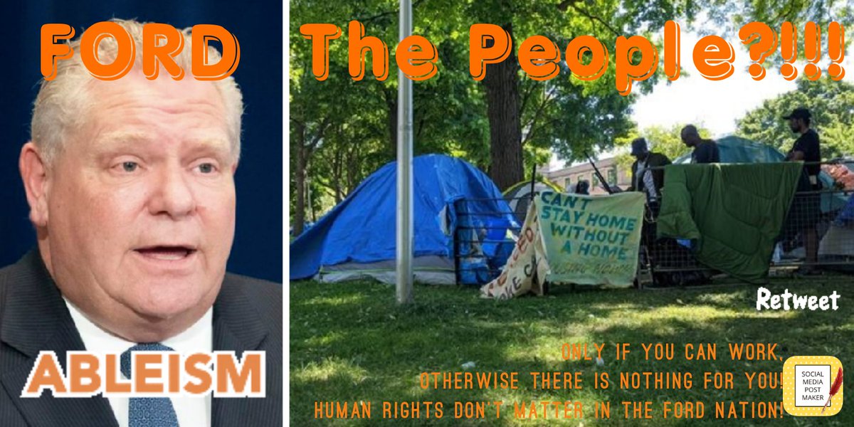 canada_disabled's tweet photo. #PWD #odspoverty #ODSP #Ontario #Disability #PWDAllies #onted #OntarioVotes #PWDVote2
#onpoli #Cdnpoli #cdnpolitics 

Only thing @fordnation has done to help low incoming Ontarians was to get the police to roughly toss people out of parks.  The shelters are full! https://t.co/tI8p8X79aH