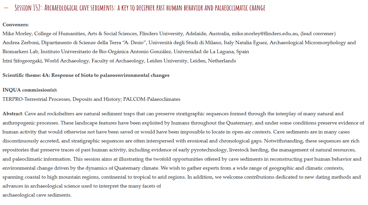 thethinsection's tweet photo. If your research involves the study of cave sediments consider sending an abstract to our session #1⃣5⃣2⃣ Topics of interest include evidence of early pyrotechnology, livestock herding, management of natural resources, and paleoclimatic reconstruction. Let's go to @InquaRoma2023! https://t.co/MoIVgETnwc