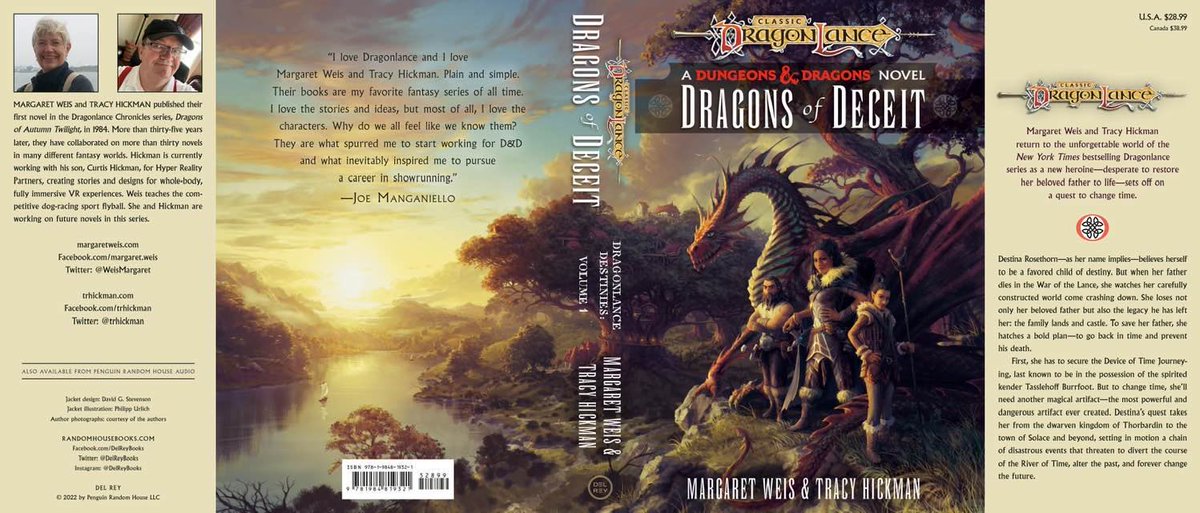 WeisMargaret's tweet photo. Thought I would share the jacket cover for the new DL book, published by Del Rey, August 2, 2022. https://t.co/oVFBQ7LJ0Y