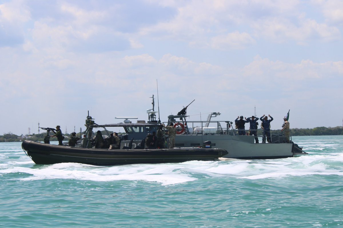socnorth's tweet photo. #7thSFG, #USMC, SEMAR Mexico and partner countries conducted open water interdiction training in Chetumal Bay, Mexico, during exercise #Tradewinds22. #TRADEWINDS is unique this year as Belize and #Mexico are both co-hosts.
#SOCNORTH #SOF #USSOCOM #SpecialForces #KnowYourMil https://t.co/NTnKxtrkjF