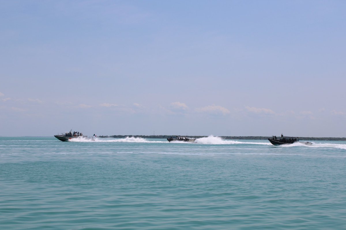 socnorth's tweet photo. #7thSFG, #USMC, SEMAR Mexico and partner countries conducted open water interdiction training in Chetumal Bay, Mexico, during exercise #Tradewinds22. #TRADEWINDS is unique this year as Belize and #Mexico are both co-hosts.
#SOCNORTH #SOF #USSOCOM #SpecialForces #KnowYourMil https://t.co/NTnKxtrkjF