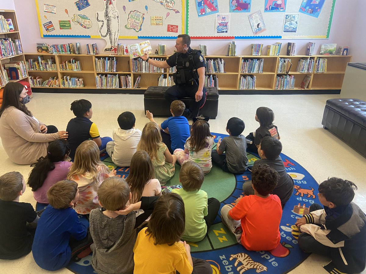 Today we had a Special Guest in Kindergarten &amp; Grade One! We learned about Stranger Safety! 👮‍♂️<a href="/MJPolice/">Moose Jaw Police</a> <a href="/Empire_mj/">Empire School Moose Jaw</a> <a href="/PrairieSouth/">Prairie South</a> #learningtogether