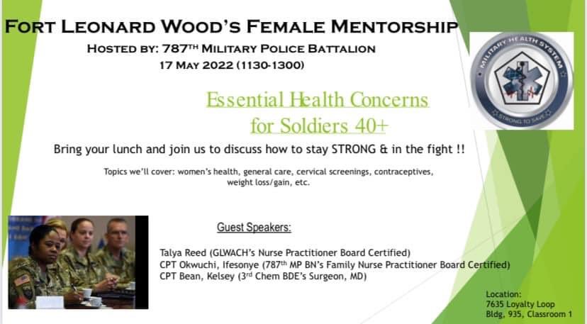 Don’t forget there is a Female Mentorship brown bag lunch tomorrow at 787!
