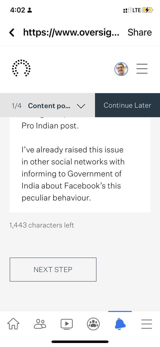 SaroopCKol's tweet photo. I appealed to #Facebook higher authorities as @Facebook @facebookapp as they have taken action against my #ProIndian #AntiTerrorism & Anti illegal immigration posts.
@PMOIndia
@MIB_India @HMOIndia @MEAIndia please look at this issue as FB is encouraging Anti #Indian activities. https://t.co/wRTlikeJ1m