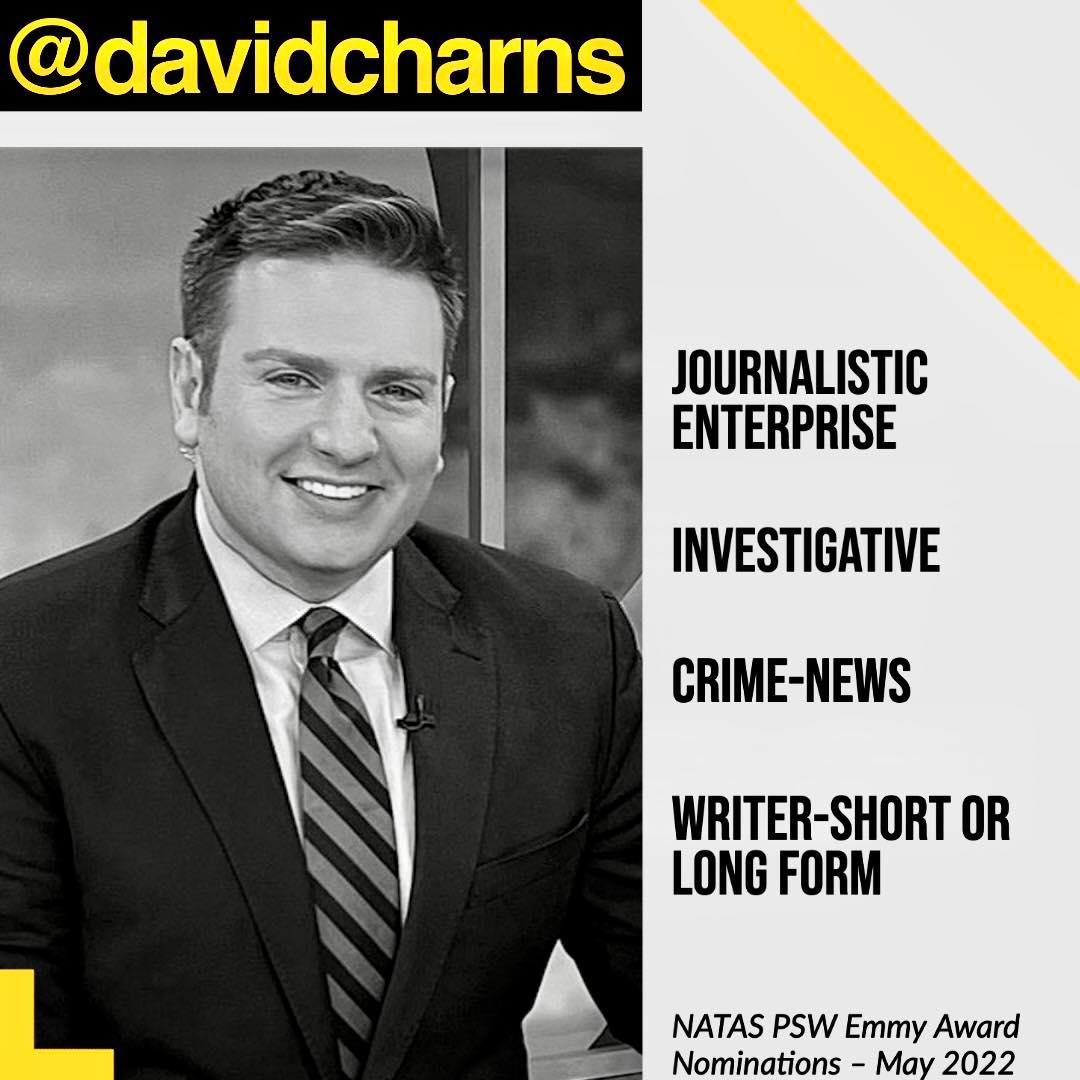 davidcharns's tweet photo. I’m honored to receive four regional Emmy nominations this year for my reporting. I love what I do and am thankful for your support and the opportunity to tell your stories. @NATASPSW @8NewsNow https://t.co/l0gw2v8ZfF