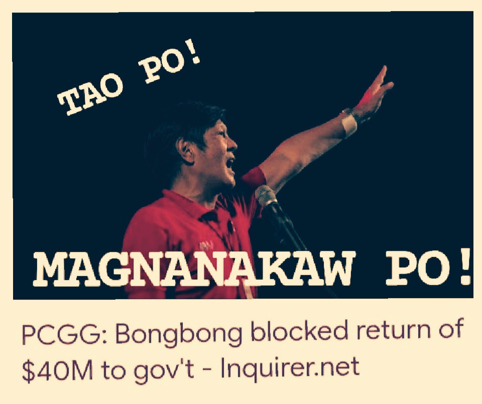 LagalagAng's tweet photo. DAYUNYOR: Judge me not by my ancestors, but by my actions.

TUGON: Taas noo kahit  kanino, sabi  ng  tagapagmana* ng  nakaw 
ng  ama? So, inamin  nang  makapal  talaga  ang  mukha  ng  mga  WALANGHIYA!😀

#IDidNotVoteBBM 
#DiPasisiil 
#TuloyAngLaban https://t.co/U8mxfnR0Fb
