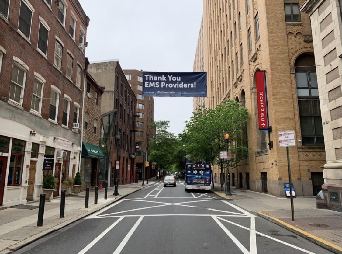 Thomas Jefferson University Hospital and Methodist Hospital showing their support for EMS Week 2022! Jefferson Health #jeffersonhealth #EMSweek #EMSWeek2022
