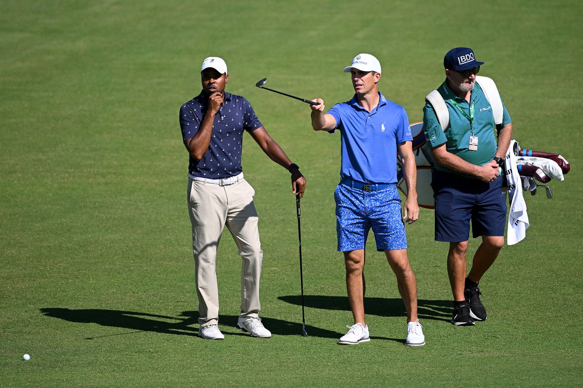 BillyHo_Golf's tweet photo. Enjoyed 9 holes with @WWorthingtonII this morning at #PGAChamp. He played my @APGA_Tour event a couple weeks ago. So much talent and the potential to be on TOUR in the near future if he could get some corporate support which would allow him to fully focus on his dream! https://t.co/JLVJ36joZy