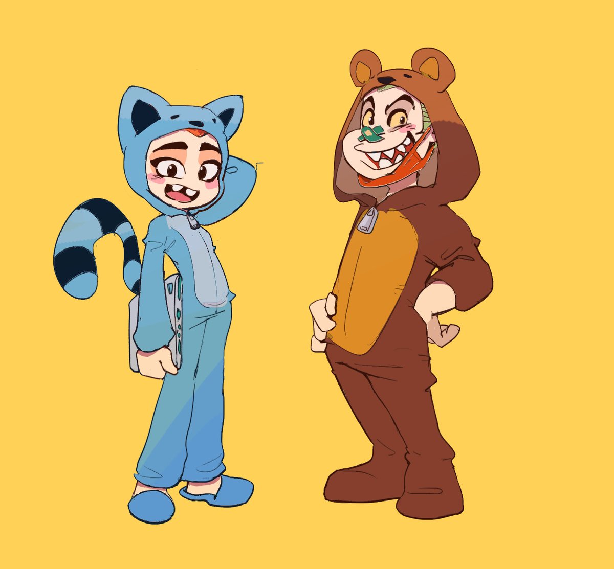 #TheBadGuys 大老爷们就算了，给俩小可爱穿一下