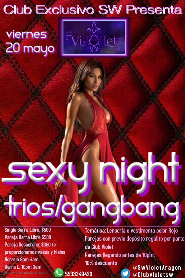Quieres pasar una noche llena de sensualidad y erotismo solo aquí club VIOLET SW cupo limitado ....🔥🔥😈😈👅👅🍑