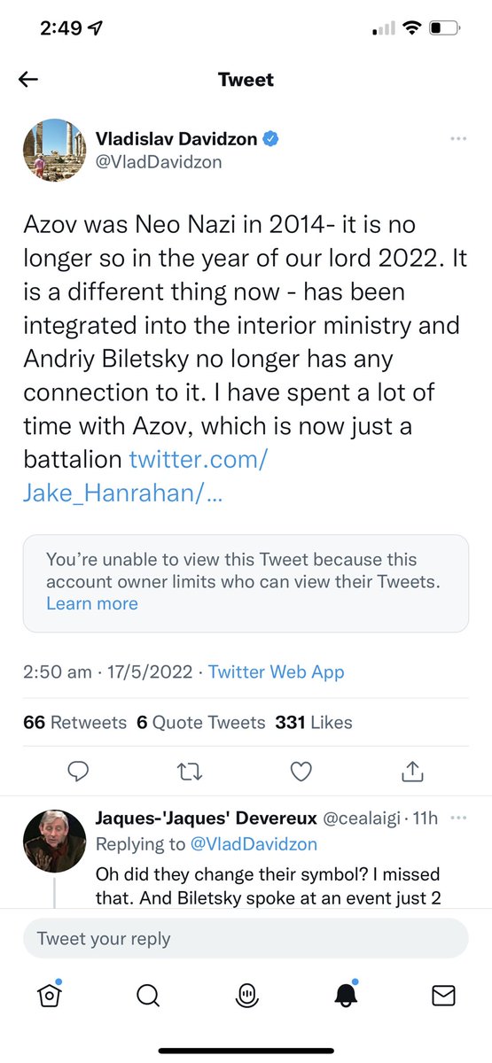 ashermoses's tweet photo. Atlantic Council fellow, propaganda arm of NATO, praises WW2 nazi collaborator while also claiming Azov Nazis are not actually Nazis https://t.co/Kp2GEAopYm