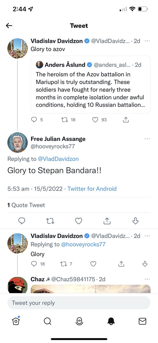 ashermoses's tweet photo. Atlantic Council fellow, propaganda arm of NATO, praises WW2 nazi collaborator while also claiming Azov Nazis are not actually Nazis https://t.co/Kp2GEAopYm