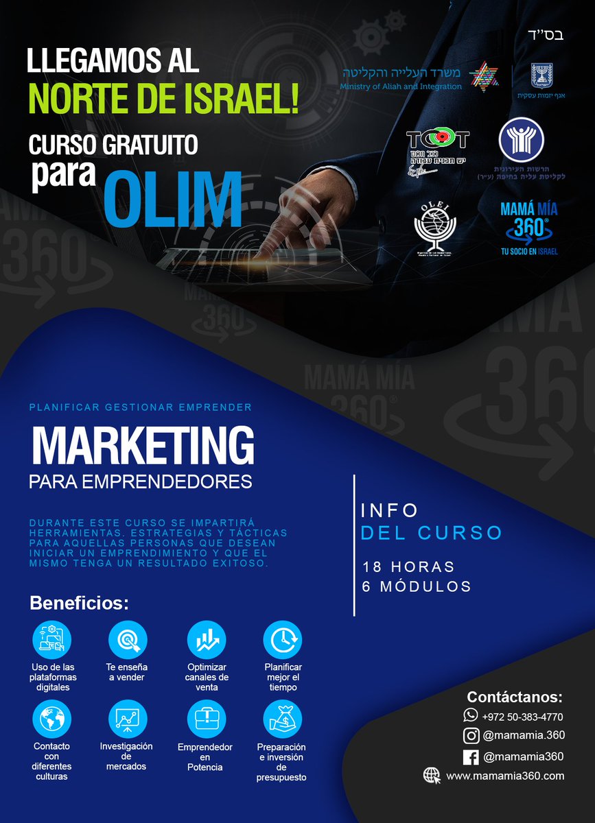 FPipman's tweet photo. ➡️ 𝐋𝐥𝐞𝐠𝐚𝐦𝐨𝐬 𝐚𝐥 𝐍𝐨𝐫𝐭𝐞❗❗ 🥳🥳

𝐂𝐨𝐦𝐩𝐥𝐞𝐭𝐚 𝐞𝐥 𝐟𝐨𝐫𝐦𝐮𝐥𝐚𝐫𝐢𝐨 𝐝𝐞 𝐢𝐧𝐬𝐜𝐫𝐢𝐩𝐜𝐢ó𝐧:
https://t.co/D0VxtNohqM

#mamamia360 #olim  #marketingdigital #emprendimientos
#israel#estrategias #negocios #emprenderonline #servicios
 #latinos https://t.co/HXw7P1rajW