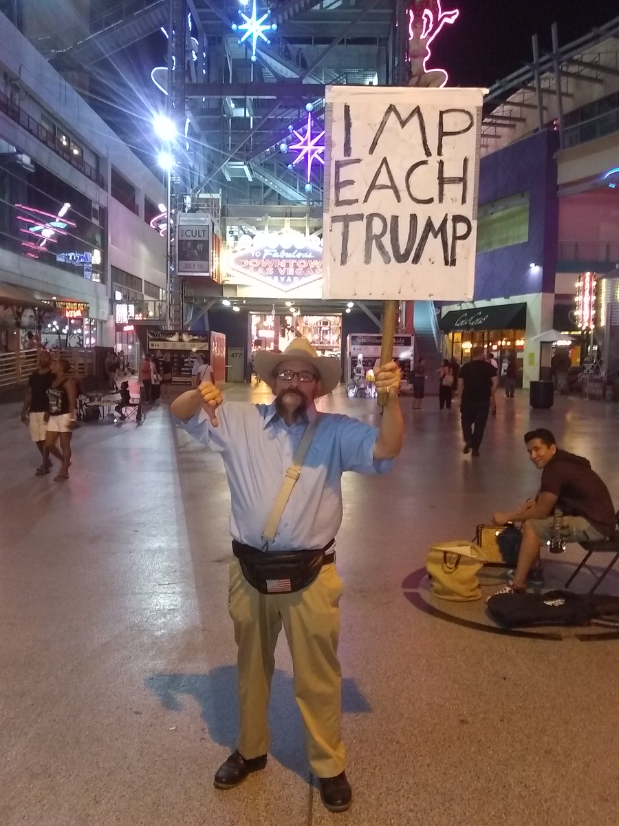 BrotherLeeLuv's tweet photo. @AZ_Brittney Yep. Want my PayPal acct? I could use the money to fight #trump ism. I carried an #ImpeachTrump sign to the front of a trump rally, other side said "#BlockKavanaugh. Honestly.
Security told me to leave. https://t.co/AEPPTcPVak