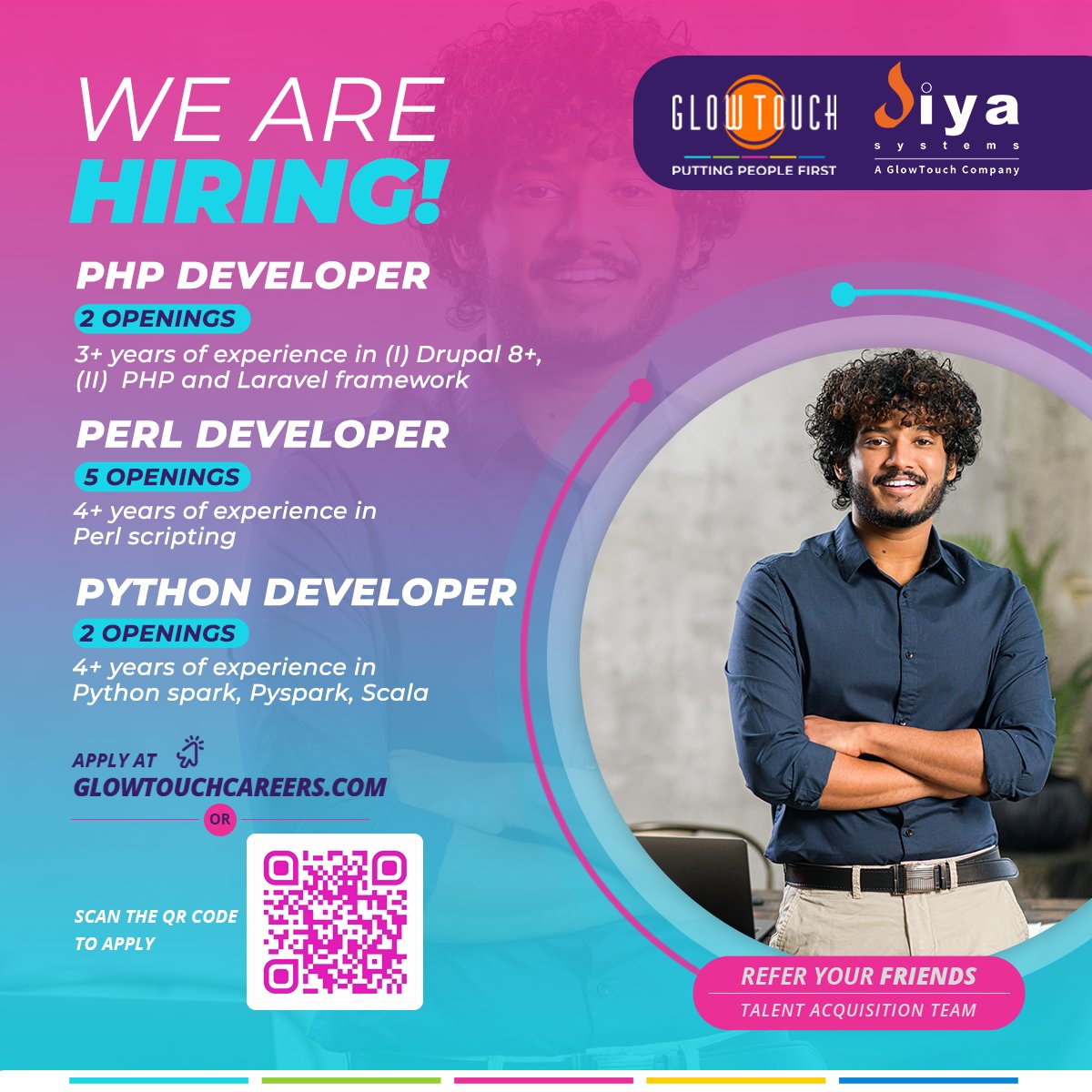 diya_systems's tweet image. You have the skills; we have a need for them. PHP, Perl, and Python developers with 4+ years of experience are encouraged to apply. Your path to growth begins at glowtouchcareers.com.
#Hiring #PHPDeveloper #PerlDeveloper #PythonDeveloper #Diya #GlowTouch
