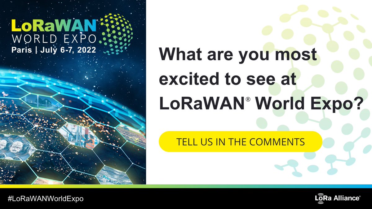 With over 80 speakers, covering topics from how to quickly build a #LoRaWAN network to how LoRaWAN supports ESG initiatives, there will be so much to see at the #LoRaWANWorldExpo. What are you looking forward to? Comment below or re-share with your answer! hubs.li/Q01bqPZQ0