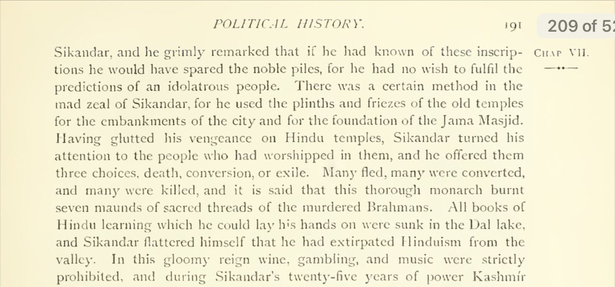 AartiTikoo's tweet photo. #Aurangzeb’s equivalent in Kashmir was #Sikandar—the biggest perpetrator of #HinduGenocide. The history of genocide is long and wide, from #Gyanvapi in Varanasi to Jama Masjid in Srinagar. The story continues. #RahulBhat https://t.co/q3Ab6dCa8Q