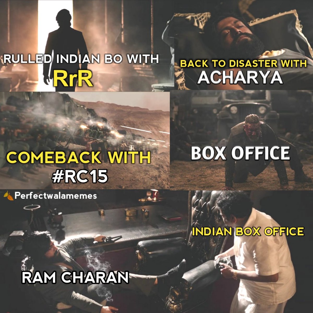 AlwaysRaju__'s tweet photo. Dear Box Office Just Wait For , MR.Boxoffice  is on the way 🔥🔥😎 

 #RC15 @AlwaysRamCharan https://t.co/kcVfowXMRx