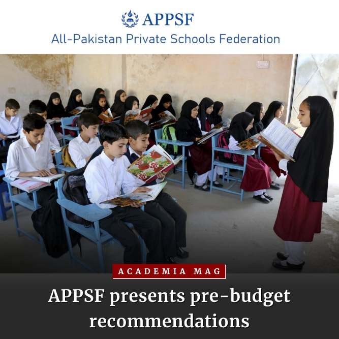 academiamag's tweet photo. An educational pre-budget 2022-23 seminar was held under the All-Pakistan Private Schools Federation (APPSF) presided by Central President Kashif Mirza.
Details: https://t.co/5ksbWIVWGx
#Academia|News #AcademiaMag #APPSF https://t.co/KEM17KQRS5