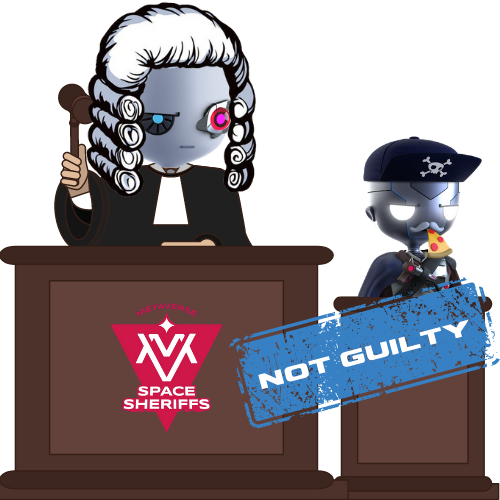 🚨 Attn: <a href="/PiratesMeta/">Pirates of the Metaverse 🔛 FLOW</a> ! <a href="/LuckyPizzaBot/">Lucky Pizza Bot 🇦🇺 🏴‍☠️</a> has not been proved guilty beyond a reasonable doubt in the case of Treason. 🚨
<a href="/LuckyPizzaBot/">Lucky Pizza Bot 🇦🇺 🏴‍☠️</a> has also been reinstated. Welcome back Sheriff #1416 you are no longer suspended. But you may still continue to deliver pizza. <a href="/POTMPizzaParty/">🏴‍☠️🍕🏴‍☠️POTMP</a>