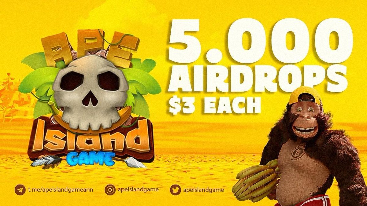 airdrop_one1's tweet photo. 🚨New #airdrop: ApeisLand

🎁 Reward:  1 Monkey NFT
🏆Winners: 5,000 Random Lucky people
👥 Referral:The top 500 referrals will definitely get the airdrop reward
🔗Airdrop link: https://t.co/S990aIPmOz
📅 Distribution date:  June 20th
#Airdrop #Crypto #Airdrops #giveaway #Bitcoin https://t.co/lGeqtzyY4P