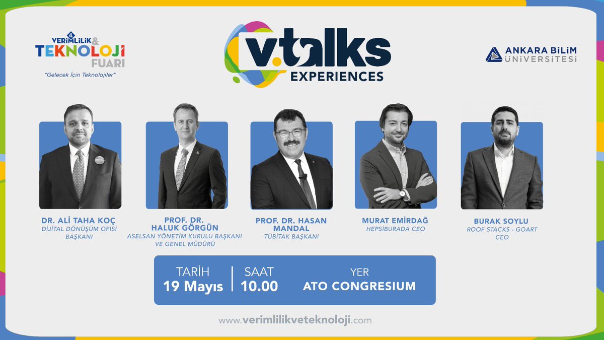 cemalettinkmrcu's tweet photo. 4.Verimlilik ve Teknoloji Fuarı kapılarını yarın açıyor. Vtalks konuşmalarıyla teknolojinin önde gelenleri @atocongresium da https://t.co/GAwKjhA8jb