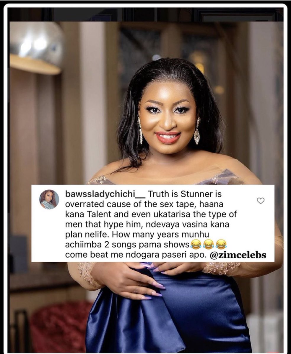 zimcelebs1's tweet photo. #ZCScandals : #BawssLadyChichi gives her
2 cents about mudhara dziva https://t.co/ZvSwuE3MEL