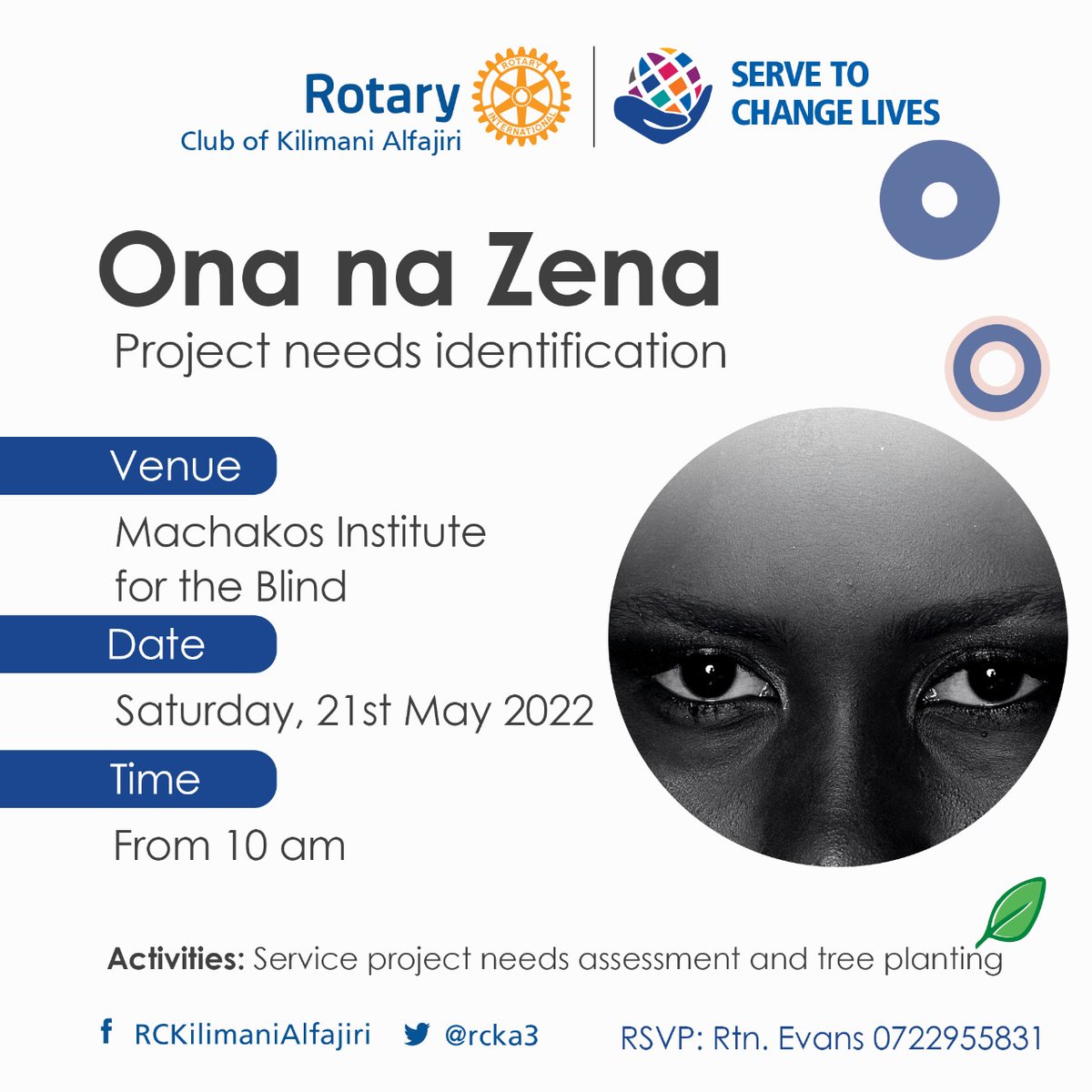 RCKAlfajiri's tweet photo. Join us this Saturday on a visit to Machakos Institute for the Blind. https://t.co/M6xFOuhYJp