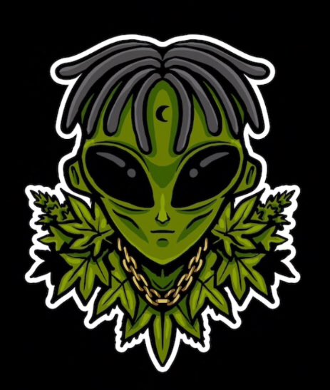 themoistbuddha's tweet photo. weed alien cinematic universe #weed #alien #wacu https://t.co/ljaXjPtJQW