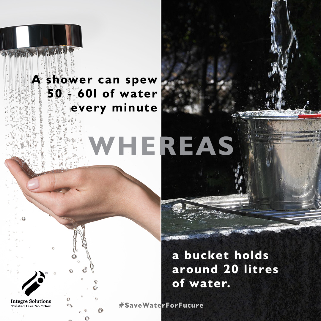 IntegreSolution's tweet photo. All it takes is a tiny lifestyle tweak, use a bucket for bathing instead of a shower.

Save water for a Sustainable Future. 

#Sustainability #SharedFuture #IntegreSolutions #TrustedLikeNoOther #CIOKlub

#SaveWater #SaveWaterForFuture https://t.co/mKBJLB2FqM