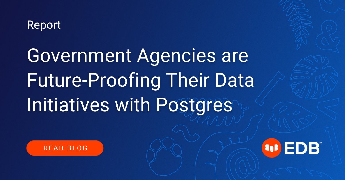 MohsinEjaz's tweet photo. Want to learn how #opensource is changing the way government agencies manage data? https://t.co/VBs17no3ri
Report from @GovLoop.
#Postgres #Database
#PowerToPostres with @EDBPostgres https://t.co/J3kwmGjuKl