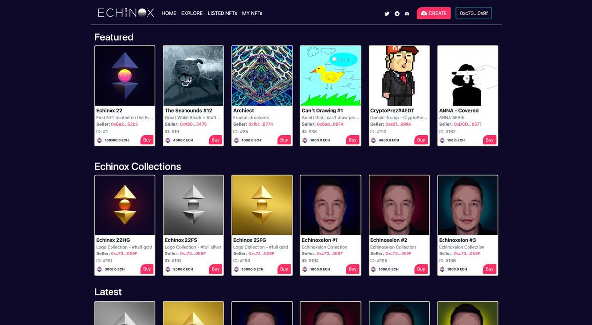 echinoxofficial's tweet photo. Marketplace v2 looking good! 🔥 https://t.co/Dmtd2wvEjy