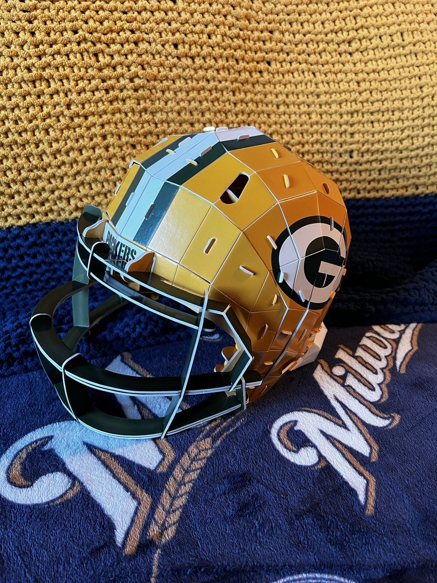 My 3-D <a href="/packers/">Green Bay Packers</a> puzzle I got for my birthday #birthday #GoPackGo
