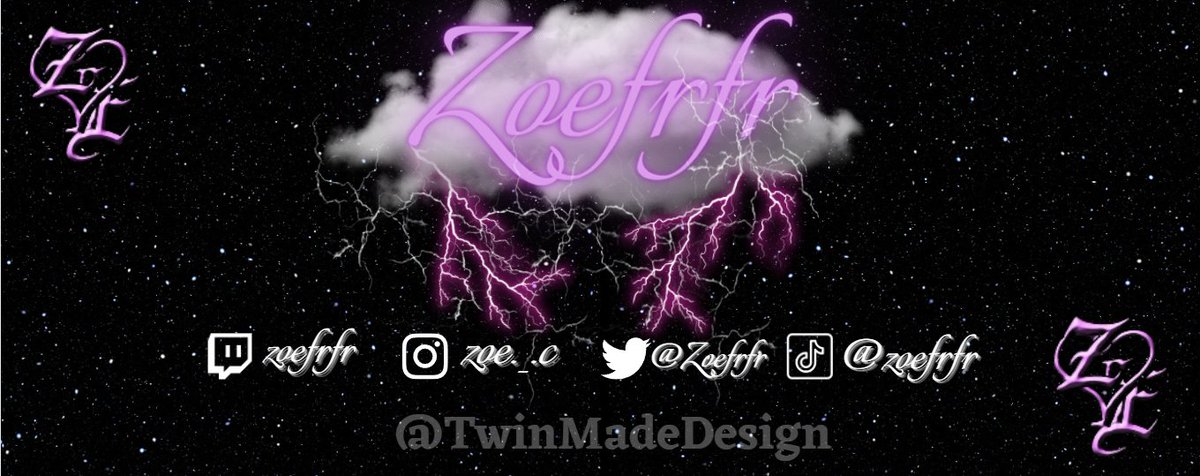 Twitch banner design made for <a href="/Zoefrfrr/">Zoefrfrr</a> DM if interested