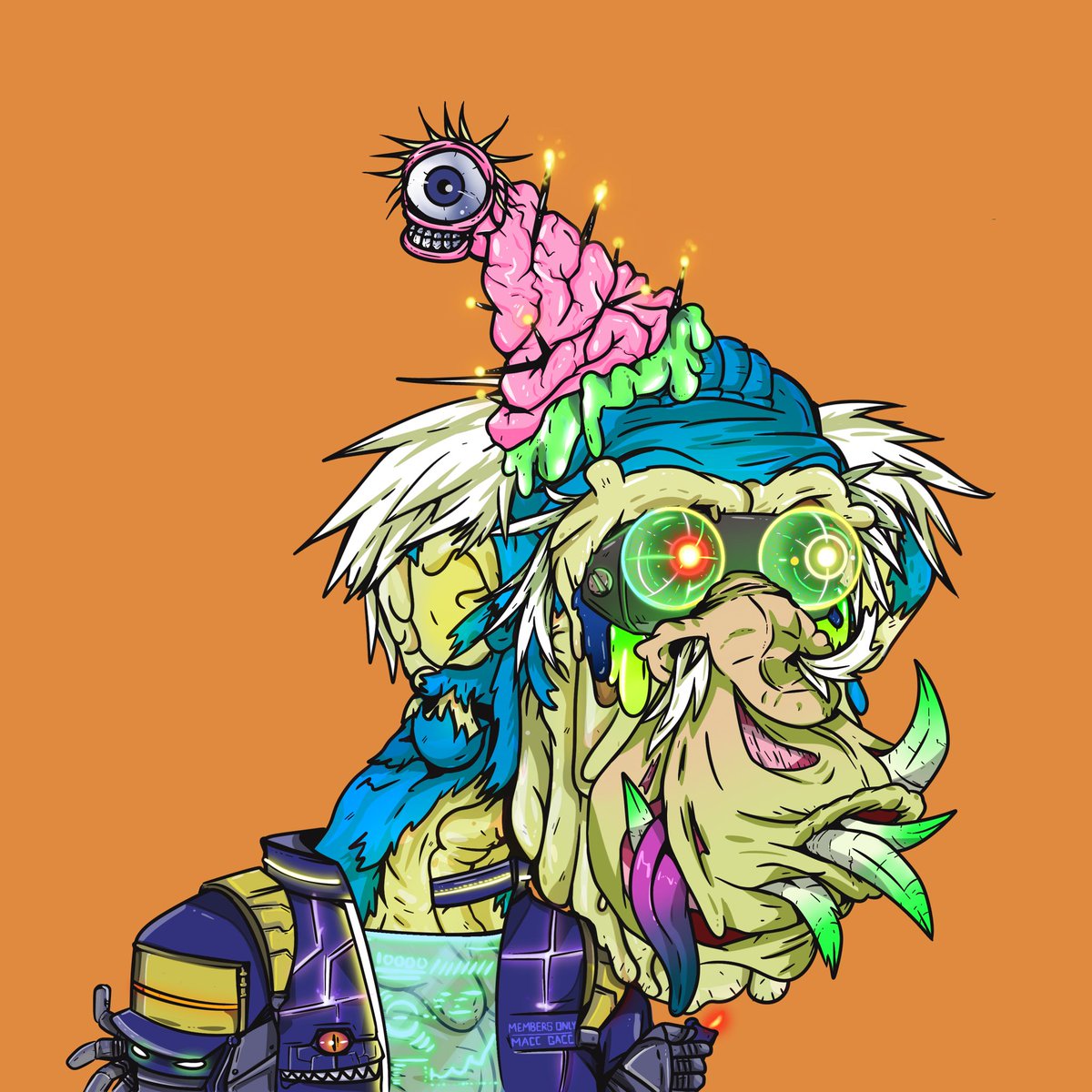 GrandpaApeCC's tweet image. We celebrating these mutant reveals on the greens! This M2 Members Only is #GACC #MACC approved!