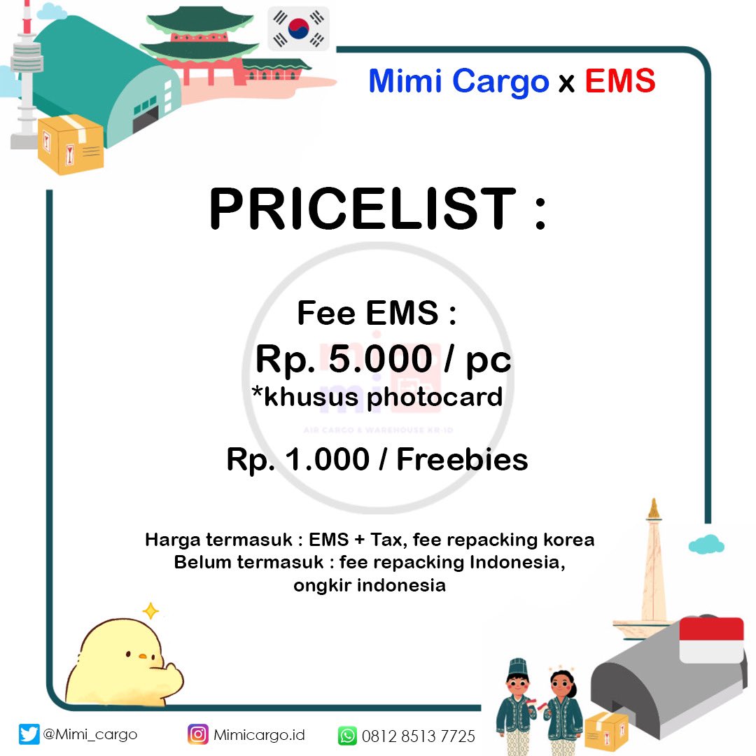 Mimi_Cargo's tweet photo. Yuk kak pakai EMS sama Mimi Cargo aja pasti Lebih menguntungkan dan jajan jadi Lebih tenang 🐥😍💖 

Untuk pendaftaran langsung isi form ke : https://t.co/Dl0RYS7fG6

Diskon berlaku sampai akhir bulan Mei 2022 yaa 🙏🏻😁🐥
Happy Borderless Shopping! https://t.co/KhEOdIePZo