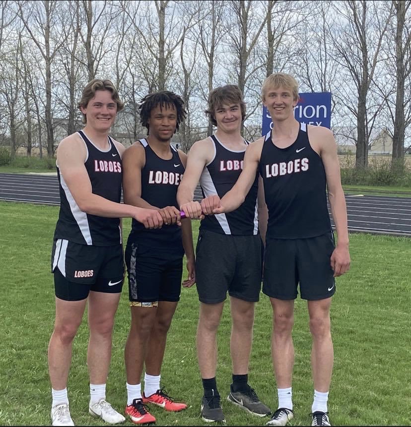 LoboesTF's tweet photo. Awesome day in Oakes full of PR’s!

Boys 4x1 state qualified with 45.66.

Congrats Owen, Kyreece, Gunner, &amp; Max!

Last chance before regionals is on Thursday… looking to add some more SQ’s 👀 

#GoLoboes 🐺 https://t.co/9ZaQdmOaqK