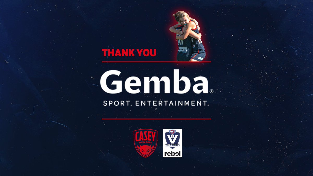 CaseyDemonsFC's tweet photo. The Casey Demons would like to thank the @thegembagroup for their continued of our VFLW team and our great club ❤️💙🙌

#caseydemons #partnerships #thegembagroup #womensfootball #vflw https://t.co/iclwZMD7wN