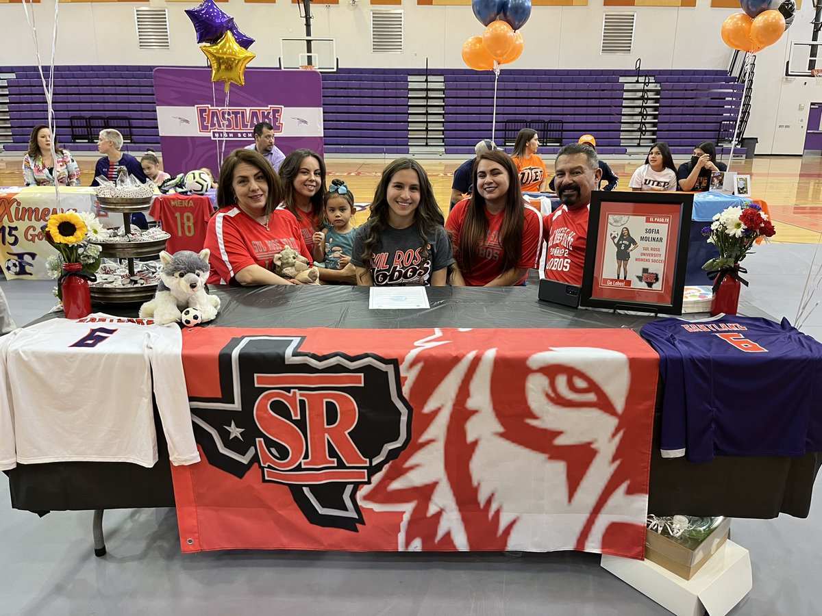 EHSoccerENGLAND's tweet photo. What a day. We had 10 Falcons signing to take their talent to the college level. Congratulations Tiny, Sofia, Deserie. FTF https://t.co/9BVSaXR0U5