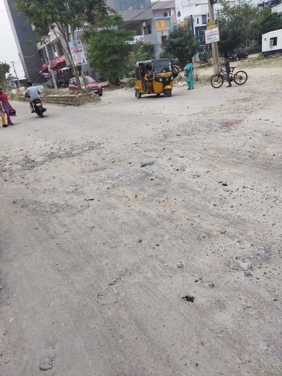 nareshv2's tweet photo. Please see the road from green field entrance to symphony homes at kistareddypet in Ameenpur mandal, sanga reddy district. It's in very dangerous condition. No one looking into this. Please try to lay new road. https://t.co/C25HgTEaQp