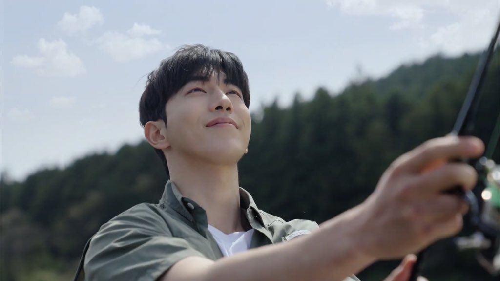 njhveinpolice's tweet photo. outdoor nam joohyuk fishing, chopping wood, lost boy in the forest, chilling by the lake is such an aesthetic 🍃 https://t.co/1x7XuxDoYR