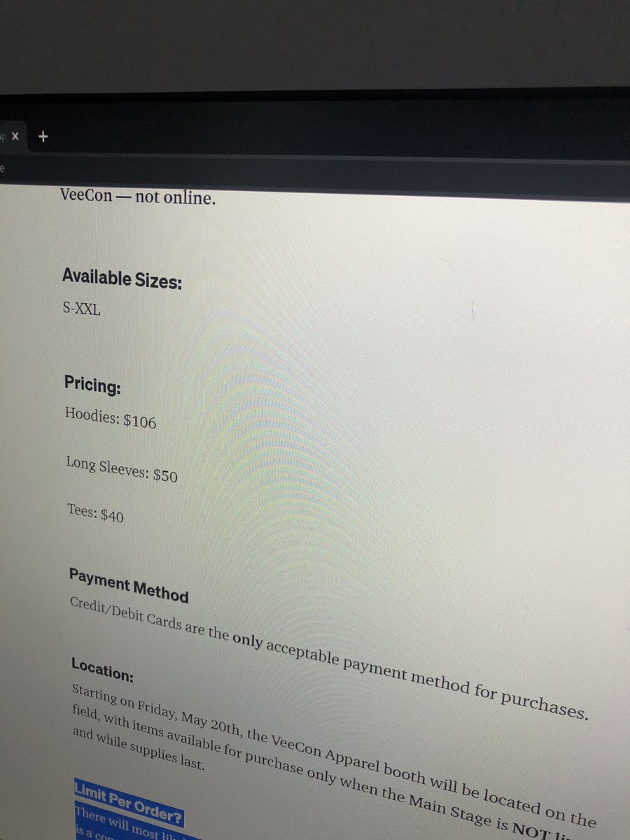Screenshot of the Veefriend merch prices! #VeeFriends