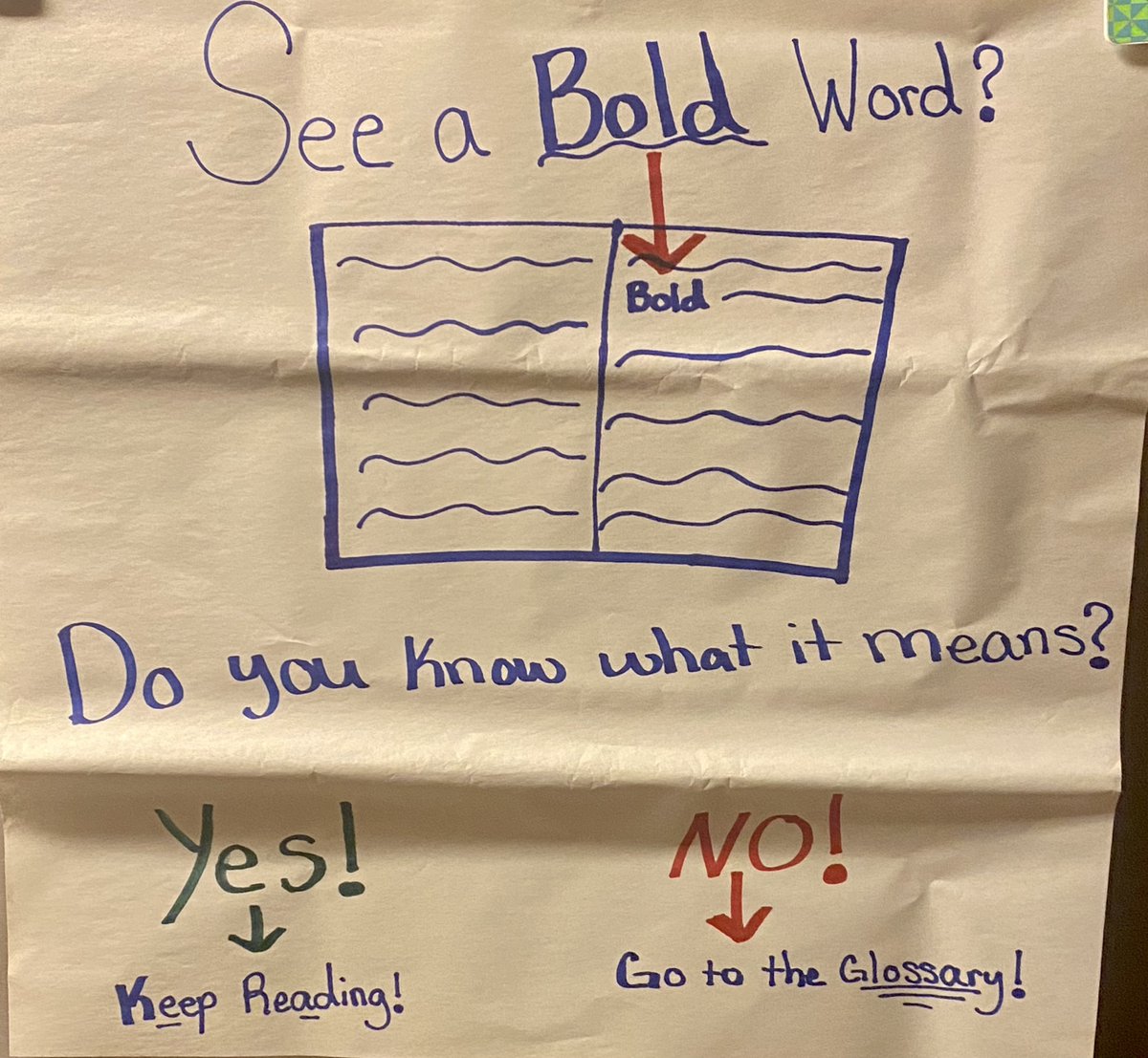 bethmac30's tweet photo. The strategy "10.7 Bold Words Signal Importance" in The Reading Strategies Book helped my students see how to use the bold words in a text to aid with comprehension. Awesome strategy! #SWGAGainingMeaning #readingstrategiesbook @JSerravallo @LisaGilligan4 https://t.co/mrI5f9nrpz