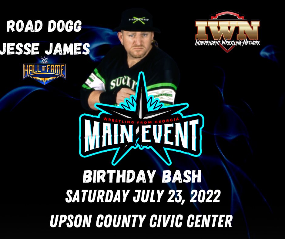 IWNWrestling's tweet photo. WWE Hall of Famer @BrianRDJames will be appearing at the #maineventbirthdaybash ticket link in bio‼️ #WWERaw https://t.co/NPkIgriE0w