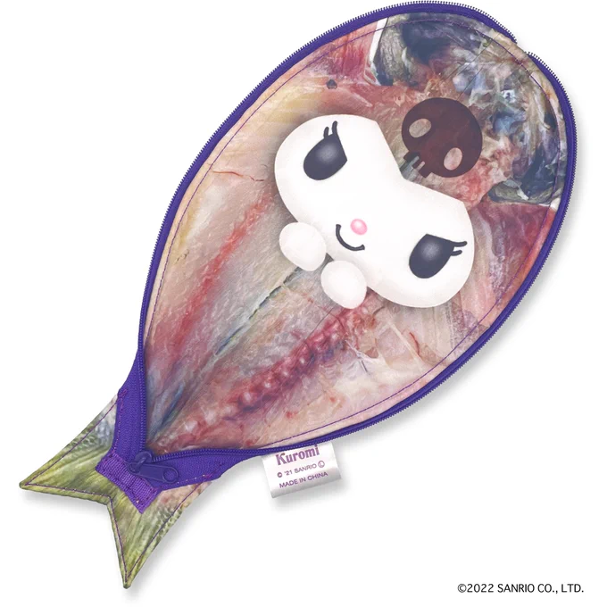 クロミ 干物型ポーチ・鯵(アジ)鯵の干物になりきった、クロミの少量収納型ポーチです。詳しくはコチラ干物 #鯵 #Kuromi #ポーチ  #かわいい #sanrio 