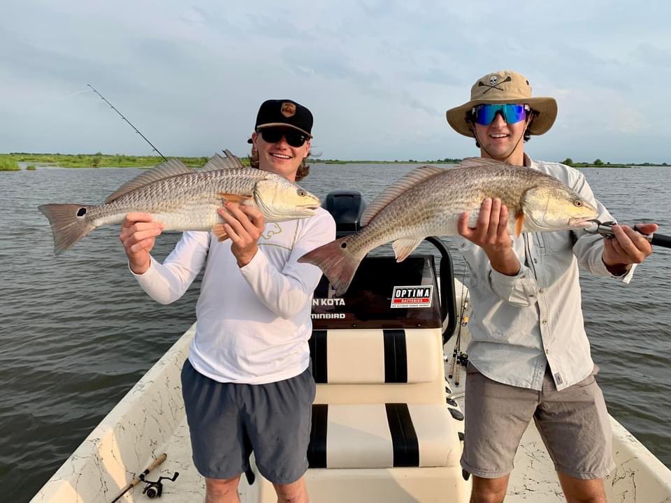 dufrenesguide's tweet photo. Montana crew on the boat and they got on an early #redfish bite and boated 18. #DufrenesGuideService #MinnKota 
#Humminbird 
#Raptor
#Solix 
#OPTIMAbatteries
#Breakline
#BomberLures #PennFishing #BerkleyFishing
#Seatow
#MinnKotaPro
#HumminbirdPro
@MinnKota
@Humminbird
#MajekBoats https://t.co/Y3Pd4LRHa6