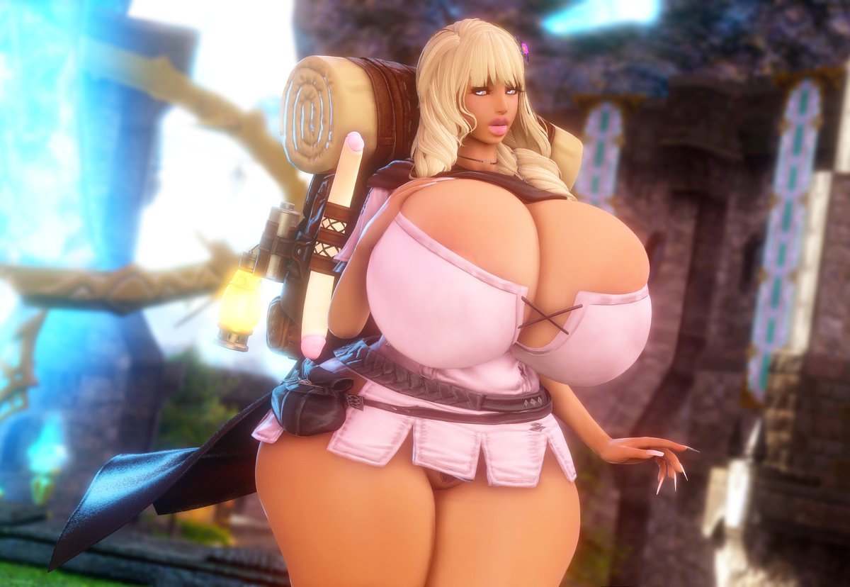 PinkSlootAI's tweet photo. She did not quite understand that adventuring doesn't mean sucking people off for gil, but as long as it works. https://t.co/HN44JTPXn0