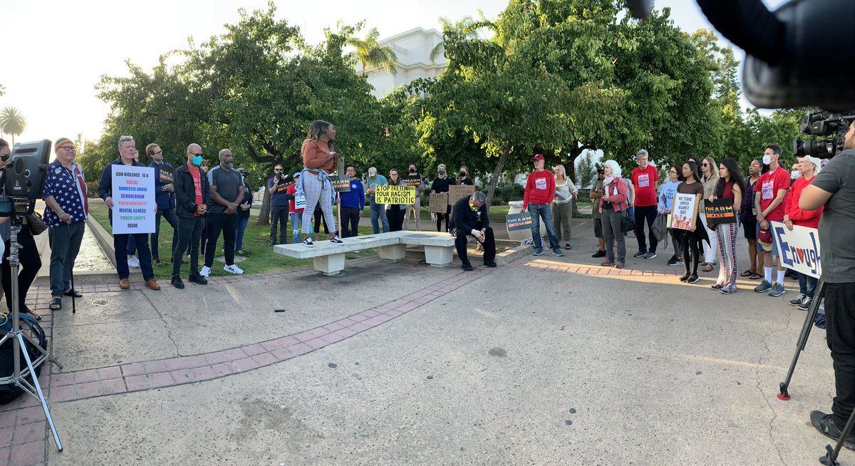 “Enough is enough”, says one speaker at an anti-gun violence/anti-white supremacy protest. She urges the public to “get uncomfortable” and to hold their leaders accountable to prevent this from happening again. <a href="/nbcsandiego/">NBC 7 San Diego</a> #buffalosupermarket #BuffaloNY #GunViolence
