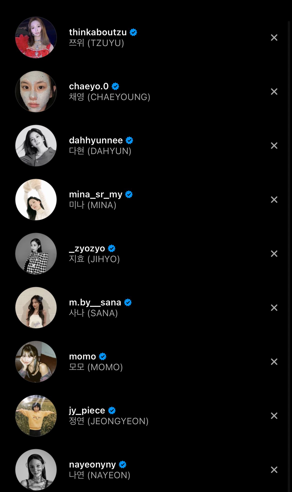 クルミ 個人インスタまとめ ナヨン Nayeonyny ジョンヨン Jy Piece モモ Momo サナ M By Sana ジヒョ Zyozyo ミナ Mina Sr My ダヒョン Dahhynnee チェヨン Chaeyo 0 ツウィ Thinkaboutzu Twice Instagram 個人アカウント T